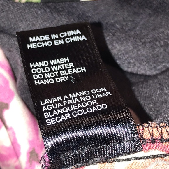 Black Floral Lingerie Shorts, Size M - Picture 6 of 8